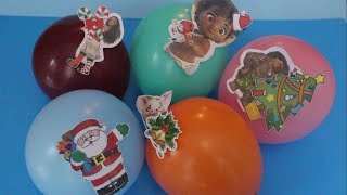 MOANA Christmas Song  Learn Colors Nursery Rhymes with Moana Maui Pua and Santa [upl. by Adnilra]