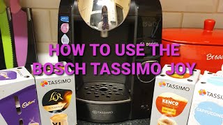 BOSCH TASSIMO JOYHow to clean and use filter  I made my first hot drink [upl. by Yelena584]