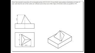 Example 03 on Isometric Projection [upl. by Saxela]