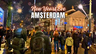 🎇 AMSTERDAM NEW YEARS EVE 2024 ft After Party amp Street fireworks Museumplein 🇳🇱 [upl. by Alolomo]