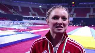 Rosie MacLennan wins gold at world trampoline championships  Sofia Bulgaria [upl. by Nitneuq]