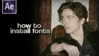 how to install fonts on after effects mac [upl. by Blasius913]