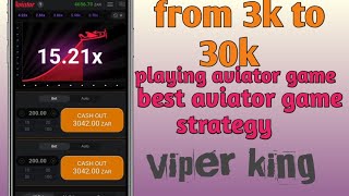 From 3k to 30k playing aviator game  best aviator game strategy  aviator big win [upl. by Hubbard]