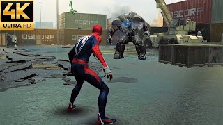 SpiderMan Remastered PC  Rhino amp Scorpion Boss Fight 4K 60FPS [upl. by Blaise]