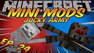 Minecraft Mini Mods Ep 24  Jockey Army Mod  Spiders and Skeleton fusing into Spider Jockey [upl. by Veljkov951]