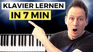 Ohne Vorkenntnisse in 7min Klavier lernen 1 Lektion für Anfänger [upl. by Ziegler]