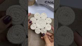 Create Stunning Tea Coasters from Rope  Coaster DIY coasterdiy [upl. by Anna-Diane344]