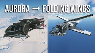 RSI Aurora with Folding Wings  Star Citizen x KSP [upl. by Zahc261]