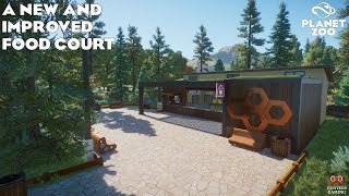 Building A New Realistic Food Court  Ottawa Zoo  Planet Zoo Franchise Mode [upl. by Showker809]