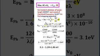 Photoelectric effect PEE English 06 Numerical based on photoelectric effect equation [upl. by Ahseekan370]