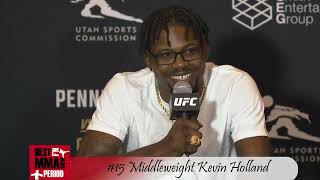 Kevin Holland UFC 307 Media Day Interview [upl. by Eelahs]