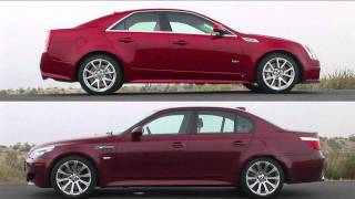 Cadillac CTSV vs BMW M5 Performance Testing [upl. by Gniw]