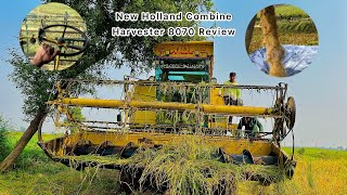 New Holland CombineHarvester 8070 Review  🇵🇰pakistan Panjab Sialkot🌾🤩 working on 😱 [upl. by Adamek823]