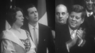 ❗ EXTREMELY RARE ❗ R Tebaldi amp F Corelli sing for J F Kennedy 1961 Washington DC [upl. by Vonni247]