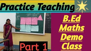 BEd Maths Demo Class Steps involved in lesson plan Bed experience Part 1democlass lessonplan [upl. by Zennie]