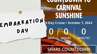 Embarkation Day on the Carnival Sunshine 2024 [upl. by Jehoash]