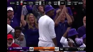 Kihei Clark chokes the game for Virginia and Furman wins [upl. by Naval]