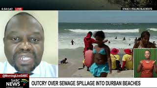 Outcry over sewerage spillage into Durban beaches Musa Gumede [upl. by Hartfield716]