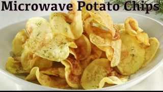 Potato Wafers  Chips in Microwave Recipe [upl. by Anielram759]