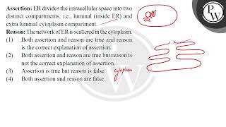 Assertion ER divides the intracellular space into two distinct compartments ie luminal ins [upl. by Isus]