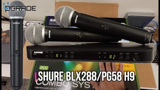 Shure Wireless Microphones BLX288PG58 H9 [upl. by Nosaes290]