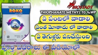 62 Biostadt Roko FungicideThiophanate Methyl 70WPపూర్తి వివరాలు ఈ వీడియోలో [upl. by Eleira396]