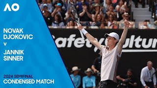 Novak Djokovic v Jannik Sinner Condensed Match  Australian Open 2024 Semifinal [upl. by Corron325]