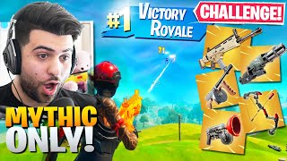 I WON Using ONLY MYTHIC WEAPONS Impossible  Fortnite Battle Royale Challenge [upl. by Derrek125]