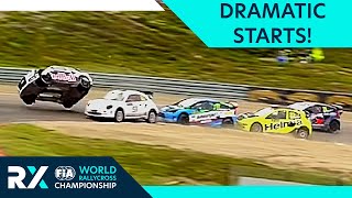 Most Dramatic Rallycross Starts Crashes Battles and Overtakes from the grid World RX [upl. by Avlasor]