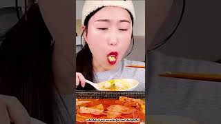 AmiAmi mukbang Spicy Sausage Stew 132 shorts [upl. by Doralynne]