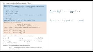 Grenzwerte berechnen — Grenzwertsätze für konvergente Folgen [upl. by Ailime]