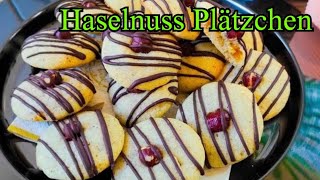 Mmhm😍 leckere Haselnussplätzchen mit Füllung Plätzchen Rezept einfach und schnell [upl. by Dalenna720]