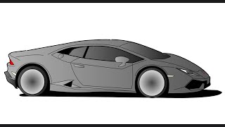 How to draw a LAMBORGHINI HURACAN  drawing lamborghini huracan sports car step by step easy [upl. by Iruy]