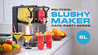 Polycool 6L CafeParty Series Double Tank Slushie Machine [upl. by Ittap]