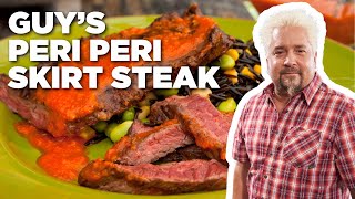 Guy Fieris Grilled Peri Peri Skirt Steak  Guy’s Big Bite  Food Network [upl. by Nafets]