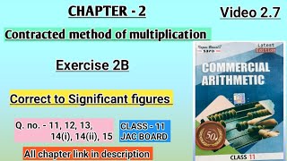 27  Contracted method of multiplication  Class 11 commercial arithmetic jac board [upl. by Yerdua]