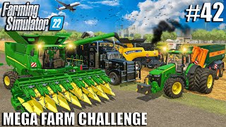 I MADE 580000 CUTTING CORN and SOYBEANS  MEGA FARM Challenge  Farming Simulator 22 [upl. by Orfinger]