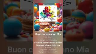 buon compleanno Mia  tanti auguri  canzone personalizzata nome  Mia [upl. by Janis]