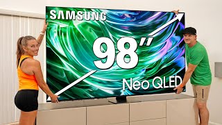 Massive 98quot Samsung QN90D MiniLED TV [upl. by Artsa]