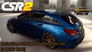 Defeating Ashleigh amp Getting Her Car BOSS TIME  CSR2 [upl. by Nagirrek]