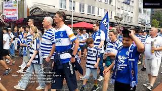 Fanmarsch MSV Duisburg vom Lifesaver Brunnen zur Arena 03082024 Heimspiel vs Turkspor Dortmund 02 [upl. by Aikar]