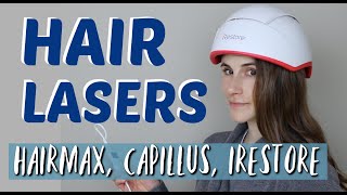 LASER THERAPY FOR HAIR GROWTH REVIEW HAIRMAX CAPILLUS IRESTORE DR DRAY [upl. by Lorianna66]