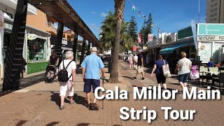 Cala Millor Mallorca  Main Strip Tour ShopsBarsResturants 4K [upl. by Butcher]