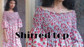 shirred top cutting and stitching full video malayalam [upl. by Bever]