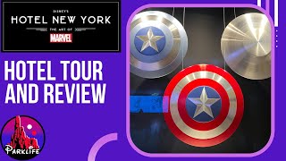 Disney’s Hotel New York The Art Of Marvel Tour and Review [upl. by Eleynad]