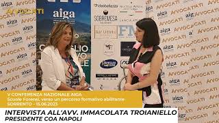 🎤 Immacolata Troianiello  Presidente COA Napoli [upl. by Caassi]