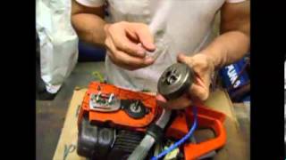 Chainsaw Repair  How to Replace the Clutch and Oil Pump on a Chainsaw [upl. by Bakerman]