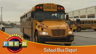 School Bus Depot  Virtual Field Trip  KidVision PreK [upl. by Nolra]