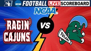 Louisiana Ragin Cajuns vs Tulane Green Wave  NCAA Football Live Scoreboard [upl. by Retsevlis]