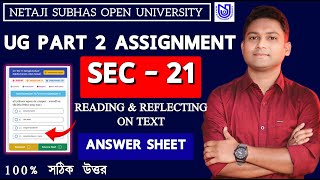 SEC 21 COMPULSORY ASSIGNMENT ANSWER  NSOU UG Assignment 2024  SEBG 21 Assignemt Answer [upl. by Atisusej]